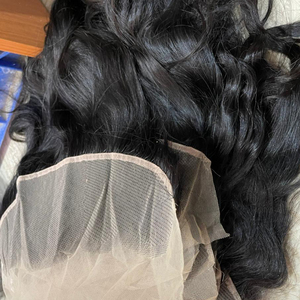 ผมแท้แบบไม่ผ่านการทำผมมนุษย์ผมธรรมชาติอินเดียแบบไม่ผ่านการแปรรูป1B แบบ Lace Lace โปร่งแสงความละเอียดสูงขนาด13x6ด้านหน้า - Product Image 1