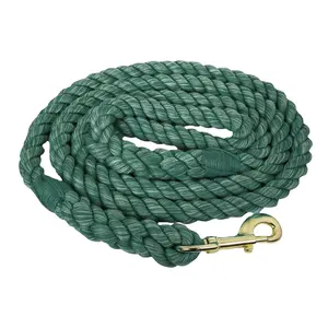 Pets suppliers ombre cotton rope dog leads 3 tone green cotton's ropes pet leash manufacturer wholesaler dogs accessories