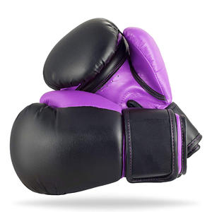 Gants de boxe en cuir PU à la mode pour l'entraînement Nouveau noir violet OEM Logo Thai Couleur Matériel Adultes - Product Image 6