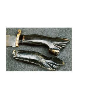 Espada con mango de cuerno, precio al por mayor, hoja de acero de Damasco y cuerno de búhos, espada artística con mango - Product Image 2