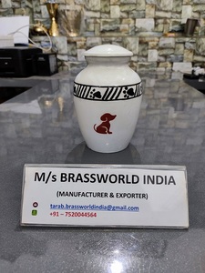 โกศใส่ศพสำหรับสัตว์เลี้ยงทำจากอะลูมิเนียมทันสมัยวาดด้วยมือรูปนางฟ้าพร้อมสายรัดอุ้งเท้าสัตว์เลี้ยงอุปกรณ์สำหรับงานศพ - Product Image 3