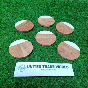 Acacia Wood & <b>Marble</b> <b>Coasters</b> Eco-Friendly Carton Packed Tea & Coffee <b>Coasters</b> by United Trade World - Product Image 1