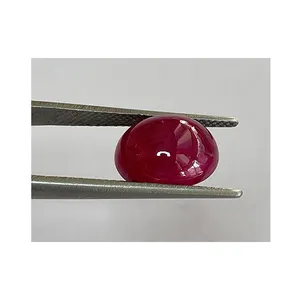 Melhor qualidade 100% natural sem calor cor vermelha ruby cabochão 6.75 carat solto pedra preciosa para anéis