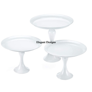 Elegant Designs Metal Cake <b>Stand</b> Powder Coated Handmade Fancy Design Round Top Luxury Style Eco-Friendly Wholesale 100 Pcs MOQ - Product Image 3
