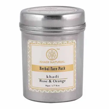 Khadi Natural Rosa & Laranja Face Pack gm - Khadi 50 Face pack - Face pack para espinhas-Face pack para pele oleosa