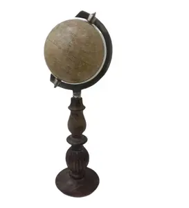 Support en bois nautique World Globe Beautiful Rotated Office/ Home Table Item pour les amateurs de géographie - Product Image 1