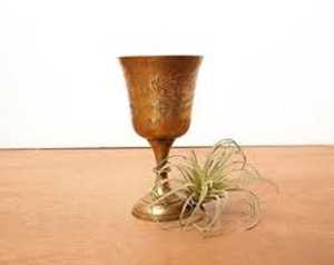 Royal Brass <b>Wine</b> <b>Goblet</b> Handmade Engraved Chalice Vintage Metal Antique Style Drinking Glass Decorative Barware Wedding Decor - Product Image 1