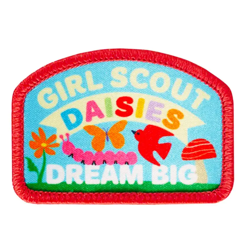 manufacturer iron on boy girl scout self adhesive patches custom embroidery