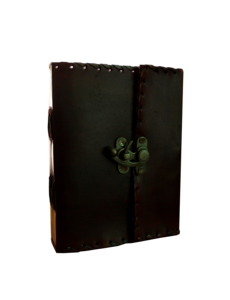 Carnet en cuir brun foncé fait à la main avec fermeture à cadenas - Compagnon d'écriture élégant et durable, cadeau artisanal - Product Image 2