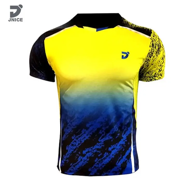 yellow and blue polo sport shirt for training