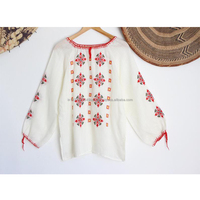 De Primavera de 2019, la última de las mujeres húngaro blusa rumano bordado a mano Vintage antiguo mira Top Boho verano Casual Camisa de la Oficina