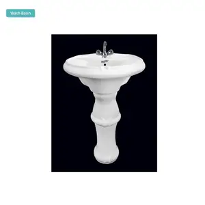 Market Price Supreme Quality Single Hole Ceramic Material Hand Wash Basin Pedestal
