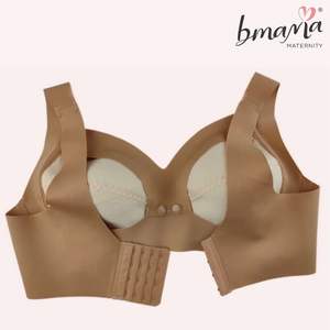 Cómodo Sujetador de lactancia informal para todos los días para adultos ligeramente acolchado con correas anchas para los hombros Diseño abierto frontal Patrón sólido - Product Image 3