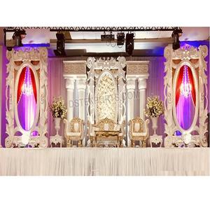 Decoración de Escenario de Boda de Lujo Estilo Occidental, Impresionante Escenario de Lujo para Bodas Grandes, Decoración de Escenario de Boda con Temática Árabe Moderna - Product Image 1