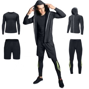 Chándal ajustado con cremallera para hombre, conjunto deportivo personalizado para correr al aire libre, venta al por mayor - Product Image 6