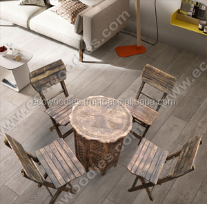 Modern Bamboo <b>Round</b> <b>Dining</b> <b>Table</b> <b>4</b> Chairs <b>Set</b> Lightweight Eco-friendly Furniture <b>for</b> Outdoor or Indoor Wholesale and Bulk Sale - Product Image 3