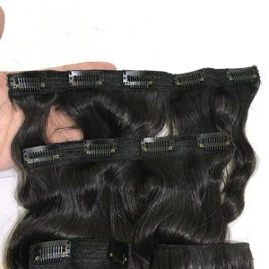 Extensions de cheveux 100 naturels, cheveux humains vierges, non traités, épaisseur de cheveux tirés, 20 pouces, double drawn, vente en gros, 100% g - Product Image 5