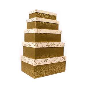 Paper <b>Gift</b> <b>Box</b> Golden Color Floral Print Luxury <b>Gift</b> Packaging for <b>Sweets</b> and Candy Indian Manufacturing High Quality Paper <b>Box</b> - Product Image 3