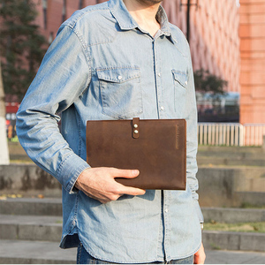 Portefeuille de voyage en cuir avec pochettes pour tablette pour documents - Product Image 4