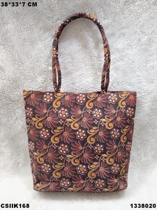 Ikkat Stylish Fabric Tote <b>Bag</b> with Cotton Lining Fashionable Purse Pattern for <b>Evening</b> Use - Product Image 5