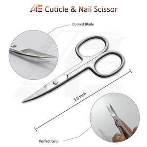 Juego de 5 herramientas de aseo de uñas de acero inoxidable profesional de calidad de salón, pinza para cutículas, cortador de empuje, raspador, caja de tijera curva - Product Image 6