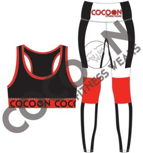 Sujetador de Yoga de alta calidad, ropa deportiva de gimnasio a la moda, color negro y rojo - Product Image 2