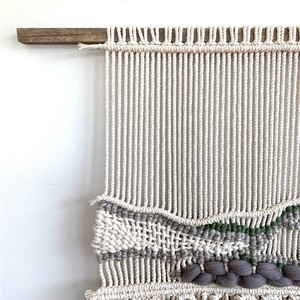Nuevo mejor W1960 Macrame grande colgando de la pared verde Macrame decoración de la pared tapiz - Product Image 3
