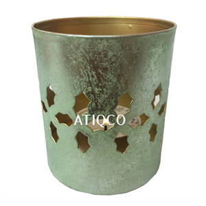 Vintage Horror blanco y negro Jali hierro votivo titular atractivo vela tarros para el hogar y la decoración del partido - Product Image 5