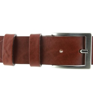 Cintura Casual da Uomo in Vera Pelle di Alta Qualità, Marrone Chiaro, Fibbia in Lega, Confezione da 6 Pezzi, Stile Italiano di Lusso - Product Image 5