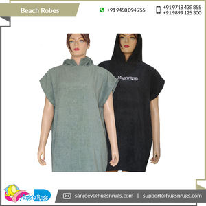 Precio de fábrica 100% batas de playa bordadas de algodón para adultos de secado rápido reciclado mejor diseño Logo suministro al por mayor compra a granel - Product Image 3