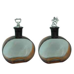 <b>Glass</b> Perfume <b>Bottle</b> For Cosmetic Stores Perfume Packing Round Shape <b>Glass</b> <b>Bottle</b> Transparent <b>Glass</b> Perfume <b>Bottle</b> - Product Image 1
