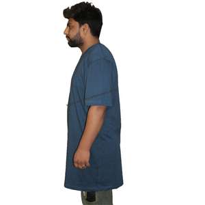 Camiseta personalizada en blanco de alta calidad 100% algodón Camiseta con serigrafía personalizada para hombres Camiseta transpirable de talla grande - Product Image 3