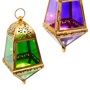 Wholesale <b>Moroccan</b> <b>Lantern</b> High Quality Metal and Glass Candle Holder for Home Decoration for Christmas - Product Image 1