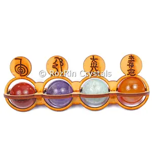 Engraved Chakra Set : chakra stones - Usui Reiki Ball Chakra Set