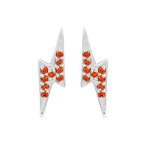 Pendientes de perno de trueno de moda de Plata de Ley 925, joyería fina, de cornalina Natural piedra preciosa, pernos de iluminación de diamantes delicados, perlas - Product Image 1