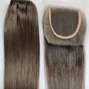 วิกผมเรมี่ทำจากหนังศีรษะคู่สไตล์ธรรมชาติแท้วิกผมลอนน้ำหนักสองชั้นแบบปิดด้านหน้า - Product Image 2