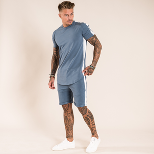 Venta al por mayor baratos personalizados hombres camisas de manga corta y pantalones cortos chándal conjuntos de gemelos para la venta - Product Image 3