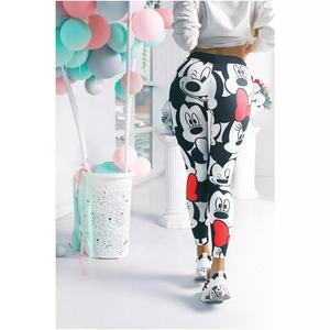 Leggings de gimnasio de entrenamiento atlético para mujer sin costuras y transpirables con mallas informales de Minnie y Mickey - Product Image 3