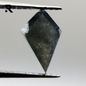 Diamante de corte Rosa suelto Natural, en forma de cometa de 0,78 Ct, Color gris y negro, joyería - Product Image 5