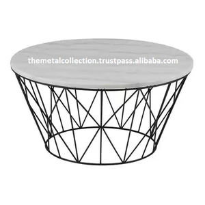 Table de meuble classique pour meubles de maison, Table d'appoint décorative de couleur or, Table de meuble en fer métallique de taille personnalisée - Product Image 2