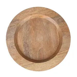 Piastra di ricarica in legno di Acacia massiccio Premium lucidata a mano per piastra di ricarica in legno per uso domestico per ristoranti