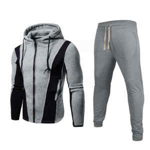 Survêtement à capuche multicolore pour hommes, Logo personnalisé, tenue de Sport, pantalon de Jogging, ensemble de gymnastique, sweat-shirt personnalisé - Product Image 2