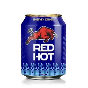 250ml Rosso Private Label Energy Drink Odm Bevande con HACCP, HALAL, ISO