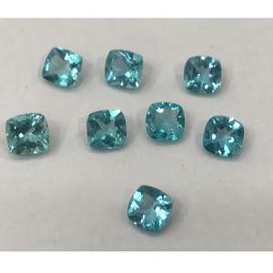 Piedras preciosas de apatita cortadas con cojín azul neón al por mayor calidad extrafina natural para la fabricación de joyas piedras preciosas sueltas - Product Image 2
