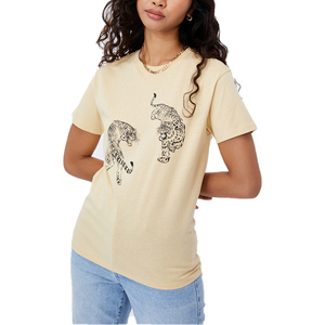 เสื้อยืดเจอร์ซีย์ผ้าฝ้าย 100% สำหรับผู้หญิง/เด็กผู้หญิง ดีไซน์และพิมพ์ลายแบบกำหนดเอง รูระบายอากาศ เป็นมิตรกับสิ่งแวดล้อม สำหรับฤดูร้อน ของแท้จากโรงงาน (OEM) - Product Image 2