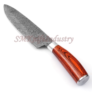 Damascus Steel Chef <b>Knife</b> <b>Set</b> with 315 Layers of Sharpness Stainless Pakka Wood Handle Comfortable Round Grip for Kitchen Use - Product Image 6