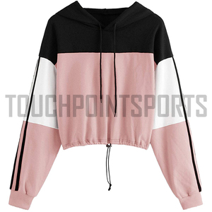 Sudadera corta de algodón con estampado de logotipo personalizado para mujer, ropa para Parte Superior Femenina, en Stock - Product Image 1