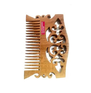 热销头发和胡须木梳环保手工制作的木制发梳个性化发梳