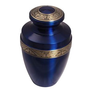 Urna de cenizas de cremación tradicional para adultos, recuerdo conmemorativo metálico sólido, urna decorativa tallada a mano - Product Image 5