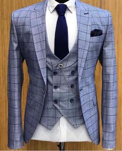 Costumes d'affaires sur mesure Steve James ODM 100 % laine pour hommes, col cranté, fermeture simple boutonnage, respirants et infroissables - Product Image 2